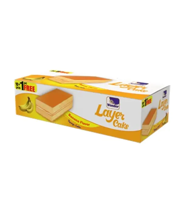 Wonder Layer Cake – Vanilla Cake With Banana Cream – ATC Box 10pcs + 1pc Free